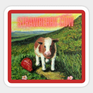 Strawberry Cow Sticker